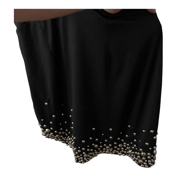 NBD Isla One Shoulder Mini Dress Cut Out Embellished Detachable Sleeve Black S - Picture 15 of 16